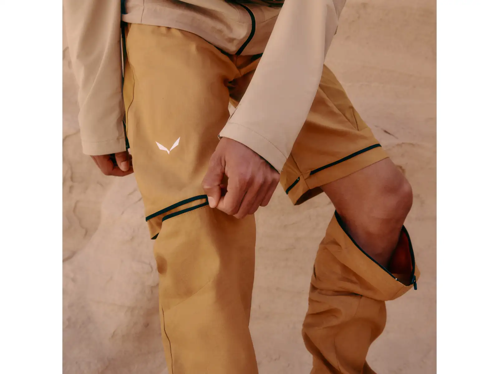 Salewa Puez Hemp/DST 2/1 men's trousers Golden Brown