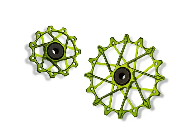 Garbaruk derailleur pulleys for Shimano 11 spd. 11 +16T Green