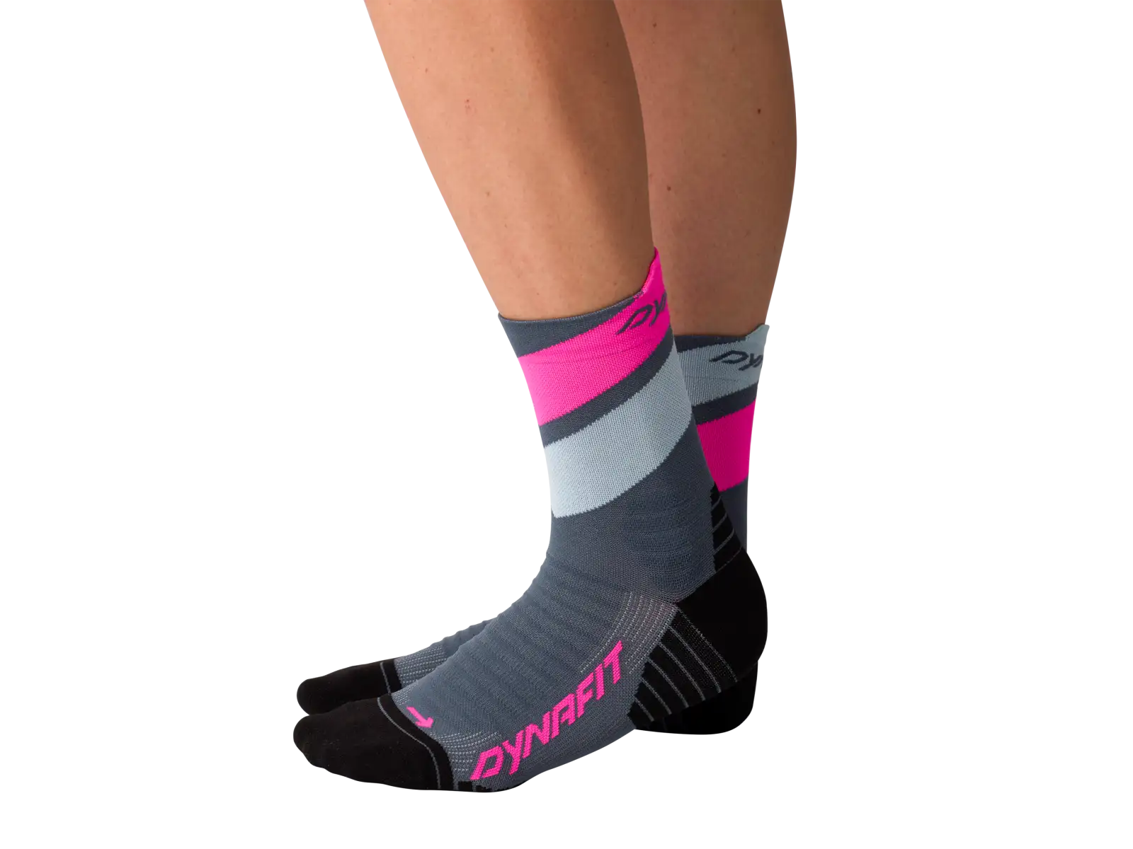 Dynafit Ultra Mid running socks Cinder/Pink Glo