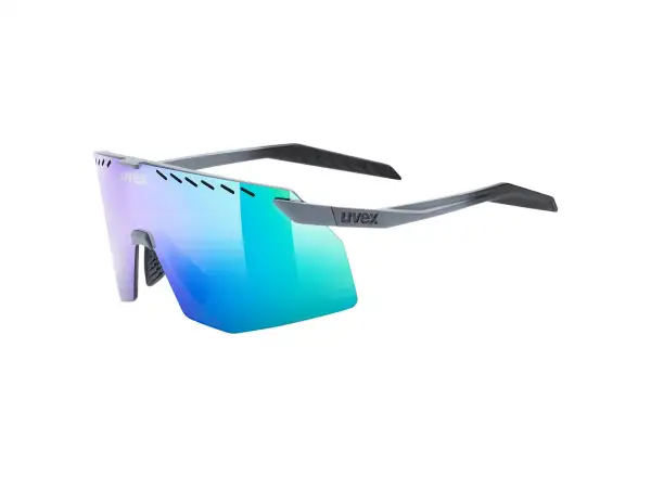 Uvex Pace Stage sunglasses Grey Matt/Mirror Green