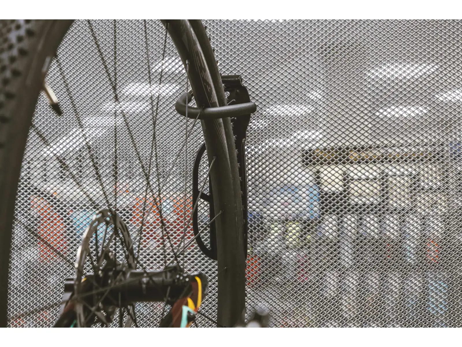 Force bicycle wall mount for front wheel