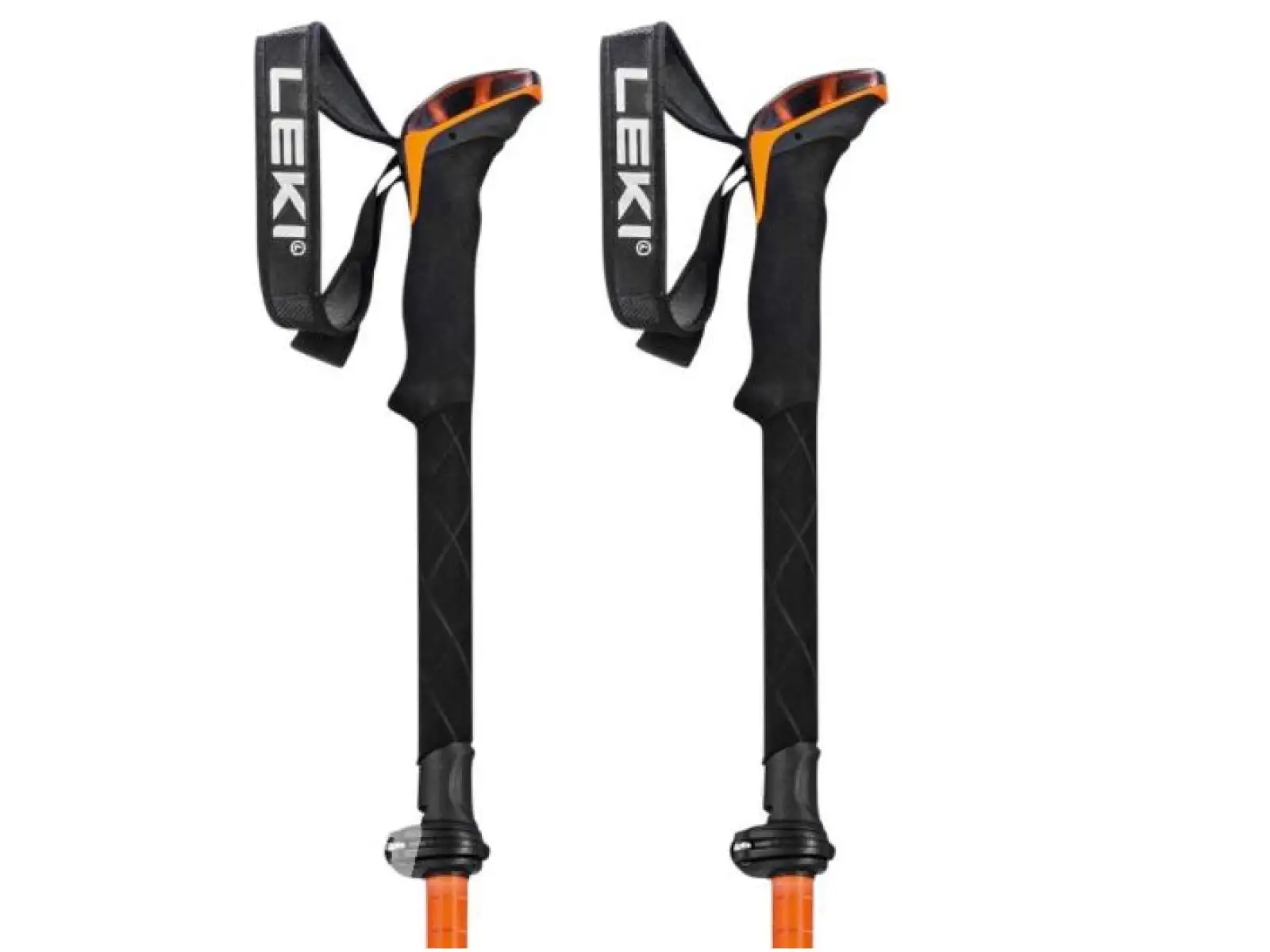 Leki Sherpa FX Carbon Strong folding trekking poles Orange/Denim blue