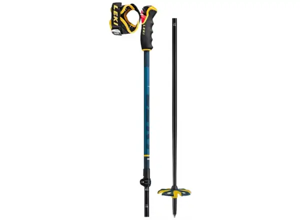 Leki Spitfire Vario 3D alpine telescopic poles Blue/Yellow 110 - 140 cm