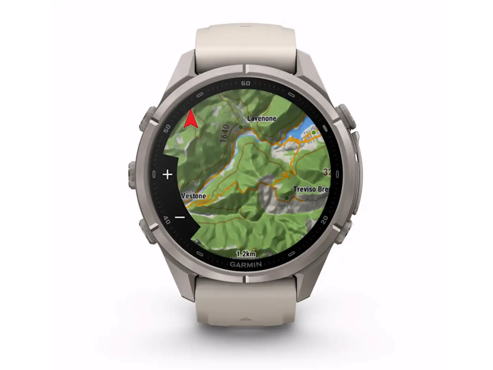 Garmin fenix 9 Pro inReach 43 mm smart watch Titanium Fog Gray/Dark Sandstone