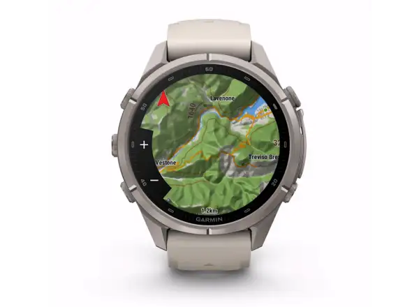 Garmin fenix 9 Pro inReach 43 mm smart watch Titanium Fog Gray/Dark Sandstone