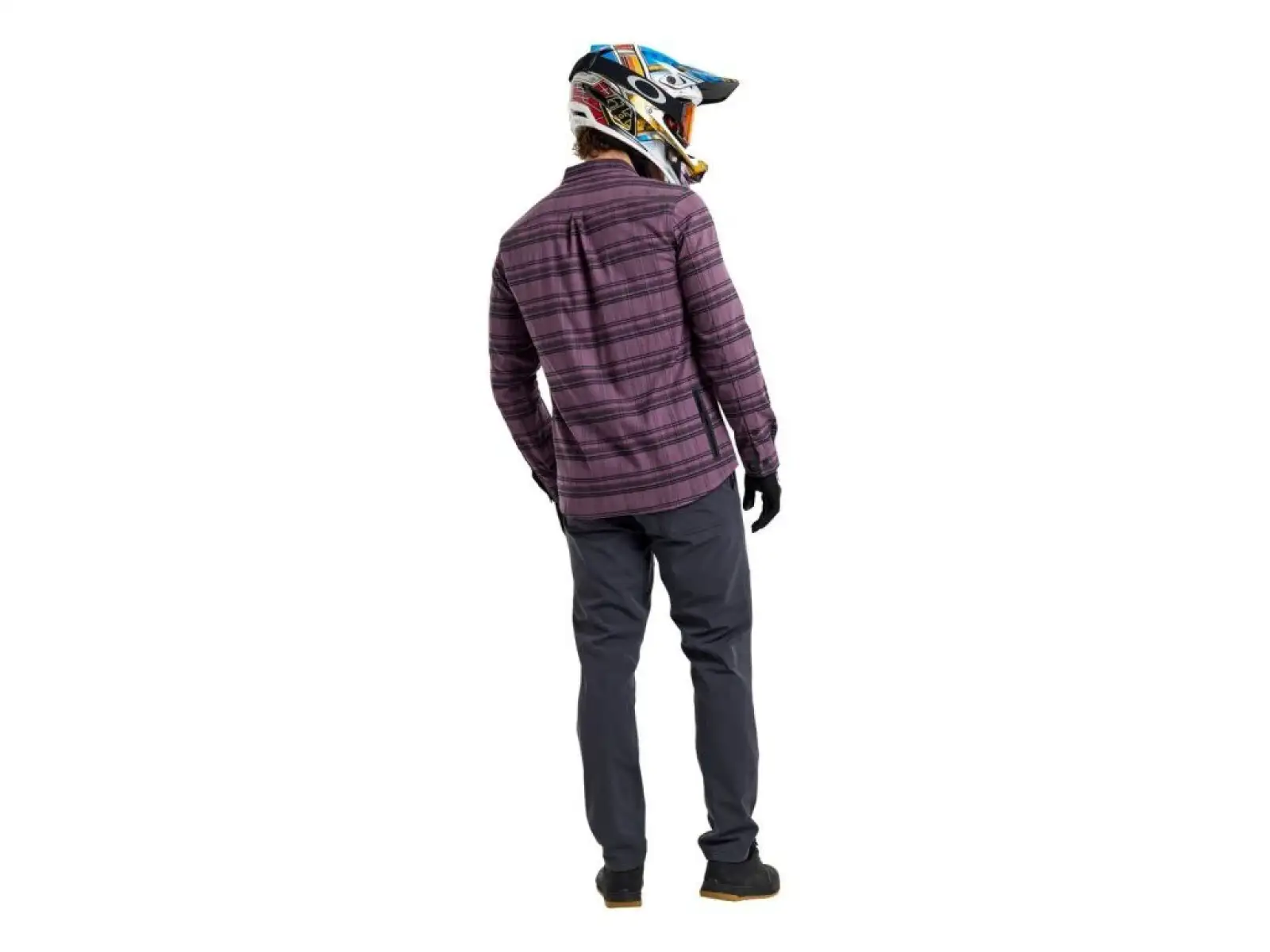 Troy Lee Designs Grind Flannel men's shirt Plaid Deep Purple