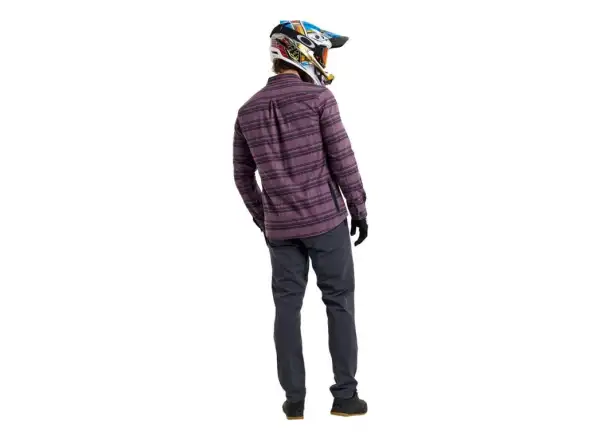 Troy Lee Designs Grind Flannel men's shirt Plaid Deep Purple