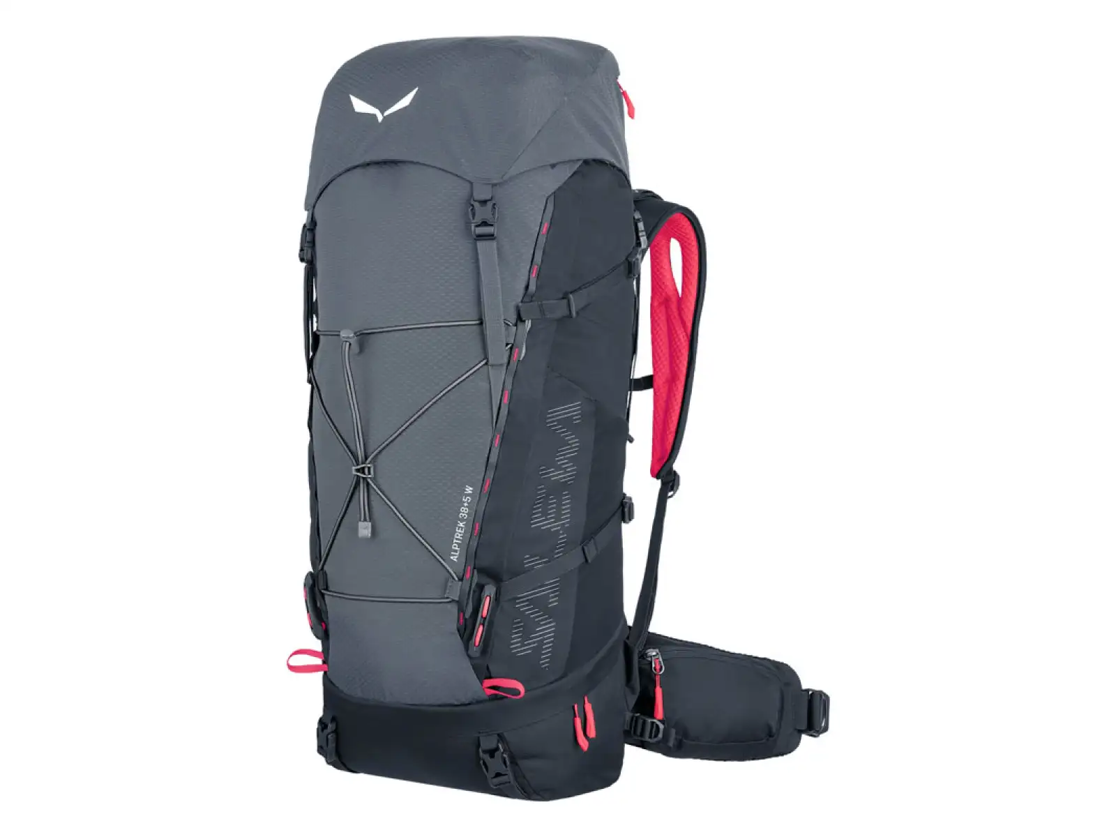 Salewa AlpTrek 38+5 women's backpack Quiet Shade/Fluo Coral