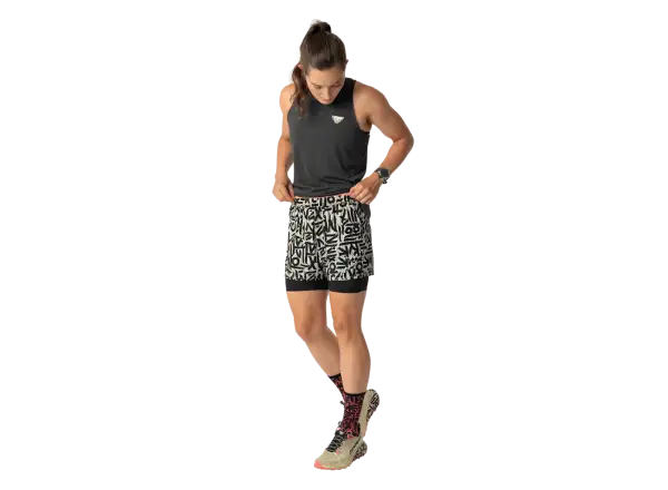 Dynafit Trail 2in1 women's running shorts Overcast