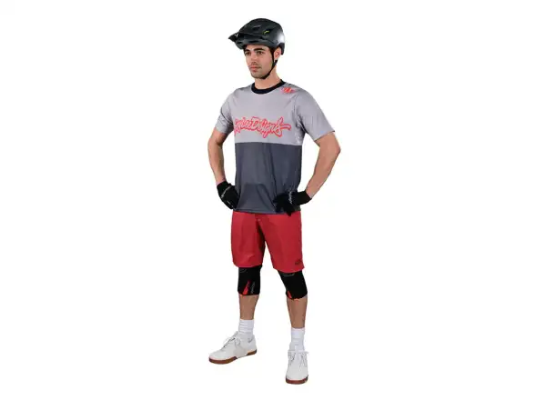 Troy Lee Designs Flowline Scripter men's jersey short sleeve charcoal