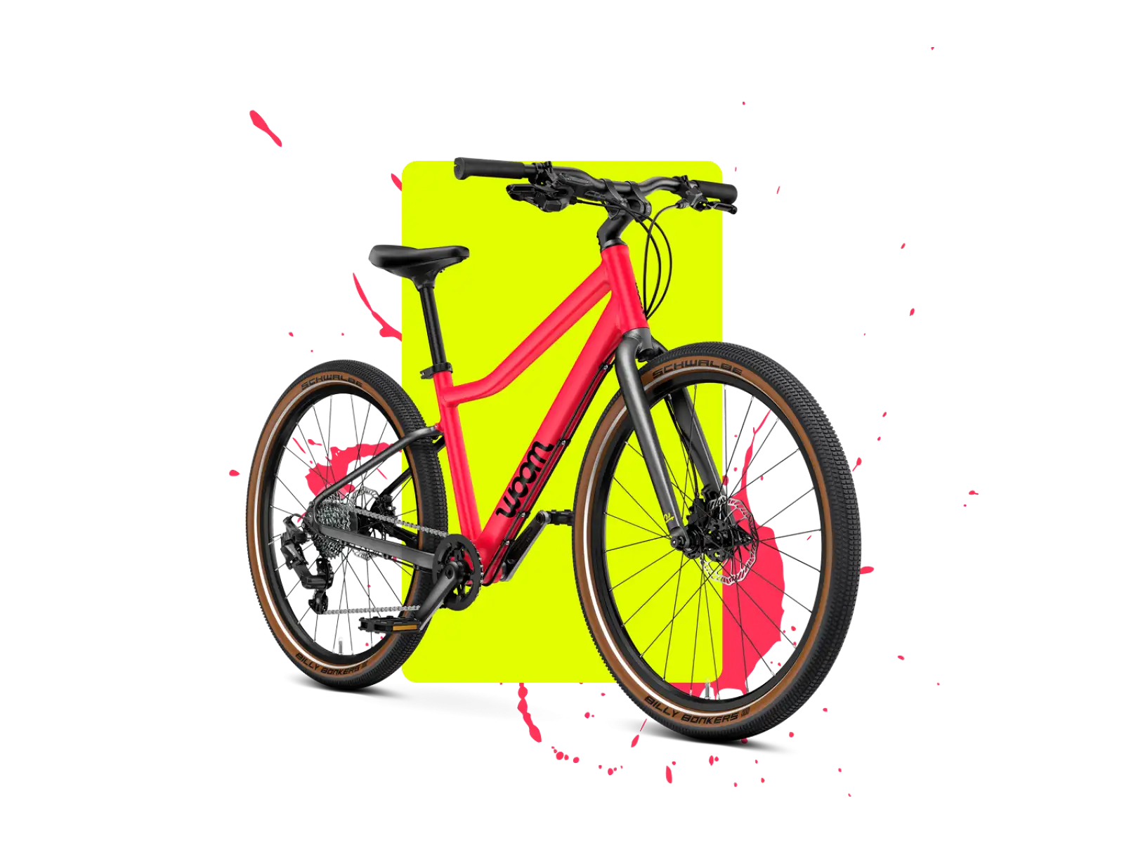 Woom 5 EXPLORE kids bike neon pink