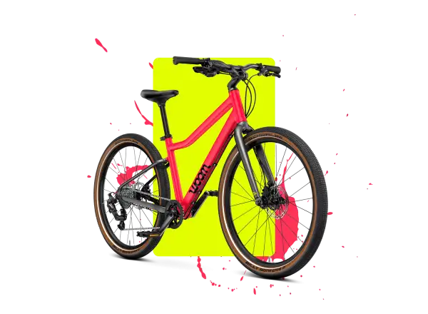 Woom 5 EXPLORE kids bike neon pink