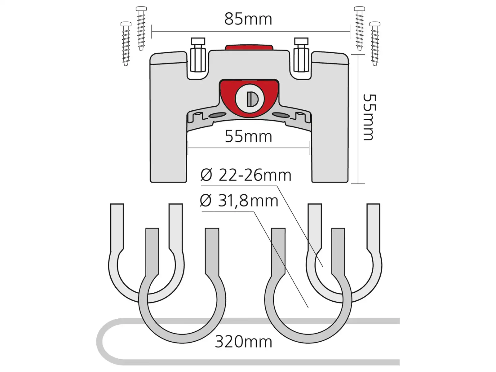 KLICKfix Handlebar Adapter Lockable