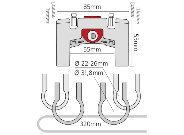 KLICKfix Handlebar Adapter Lockable