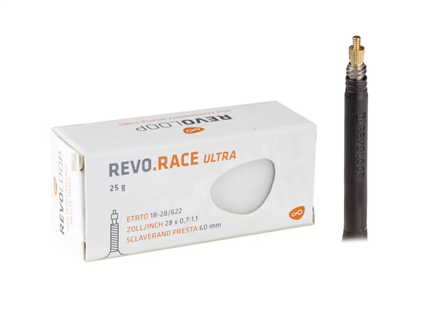 Revoloop Race Ultra road tube 18/28-622 FV60 gal. valve
