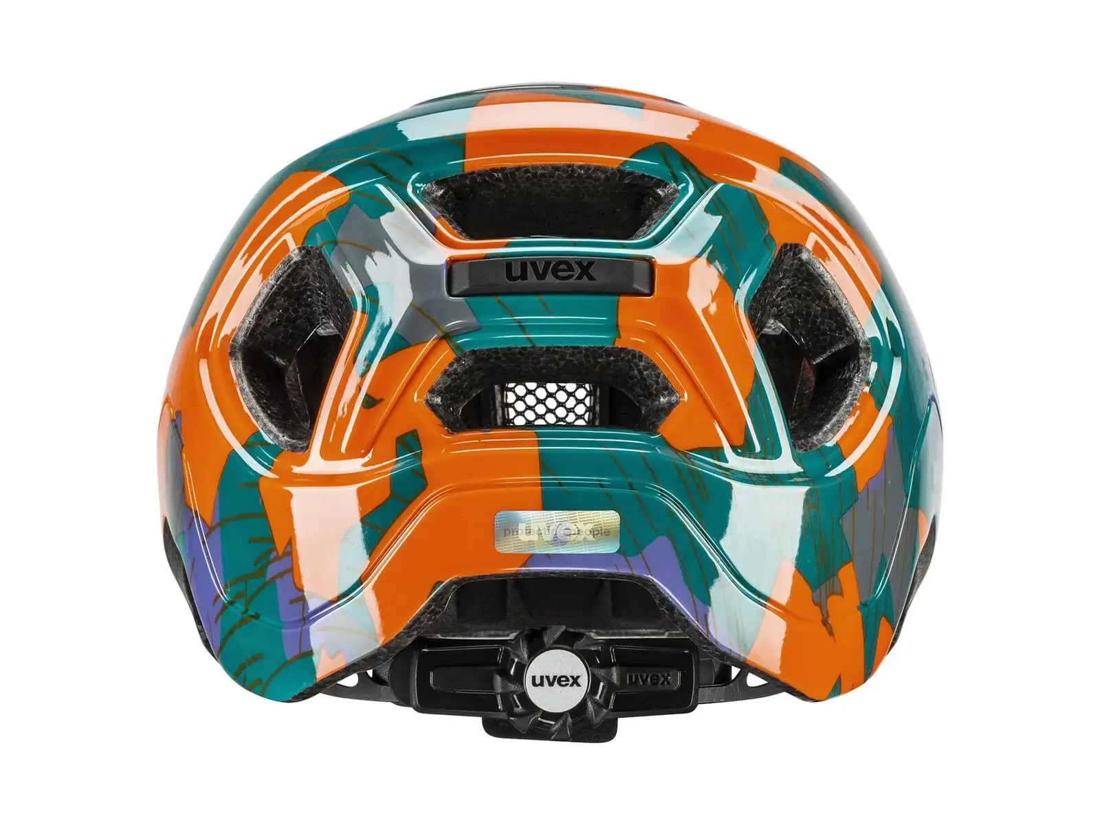 Uvex React JR kids helmet Papaya Camo