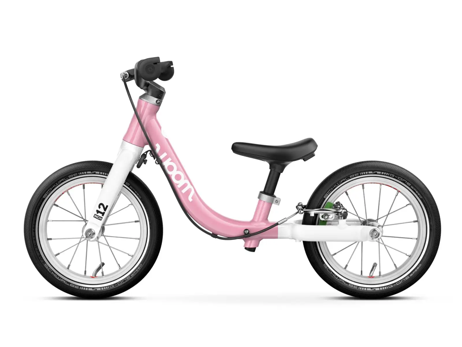 Woom GO 1 kids balance bike 12" Powder Pink