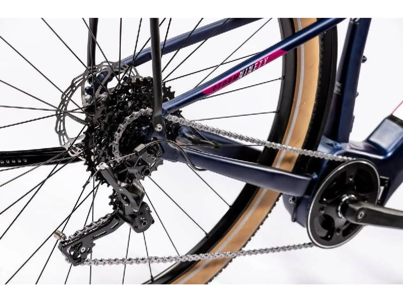 Rock Machine Storm INT e90-29 lady touring matte blue/silver/pink e-bike