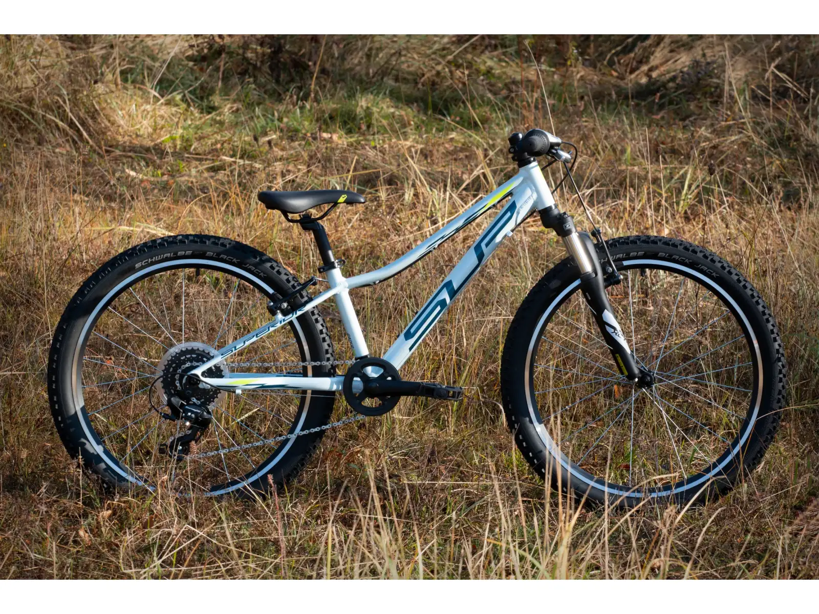 Superior Racer XC 24 Gloss White/Blue/NeonYellow children's mountain bike