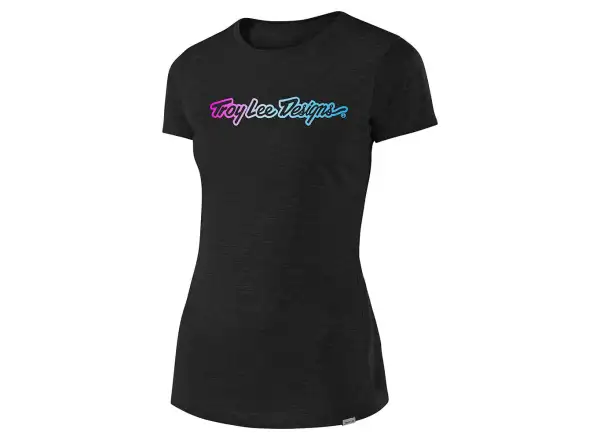 Troy Lee Designs Women Signature Tee women's T-shirt short sleeve Black