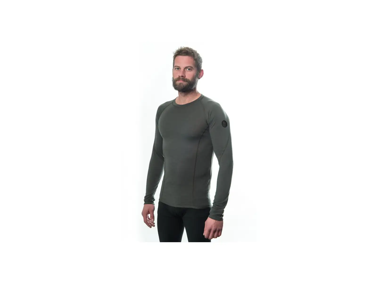 Sensor Merino Air men's shirt long sleeve Olive Green