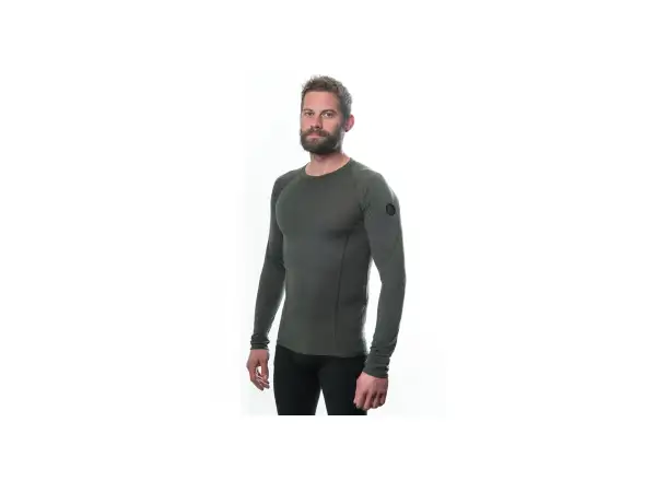 Sensor Merino Air men's shirt long sleeve Olive Green
