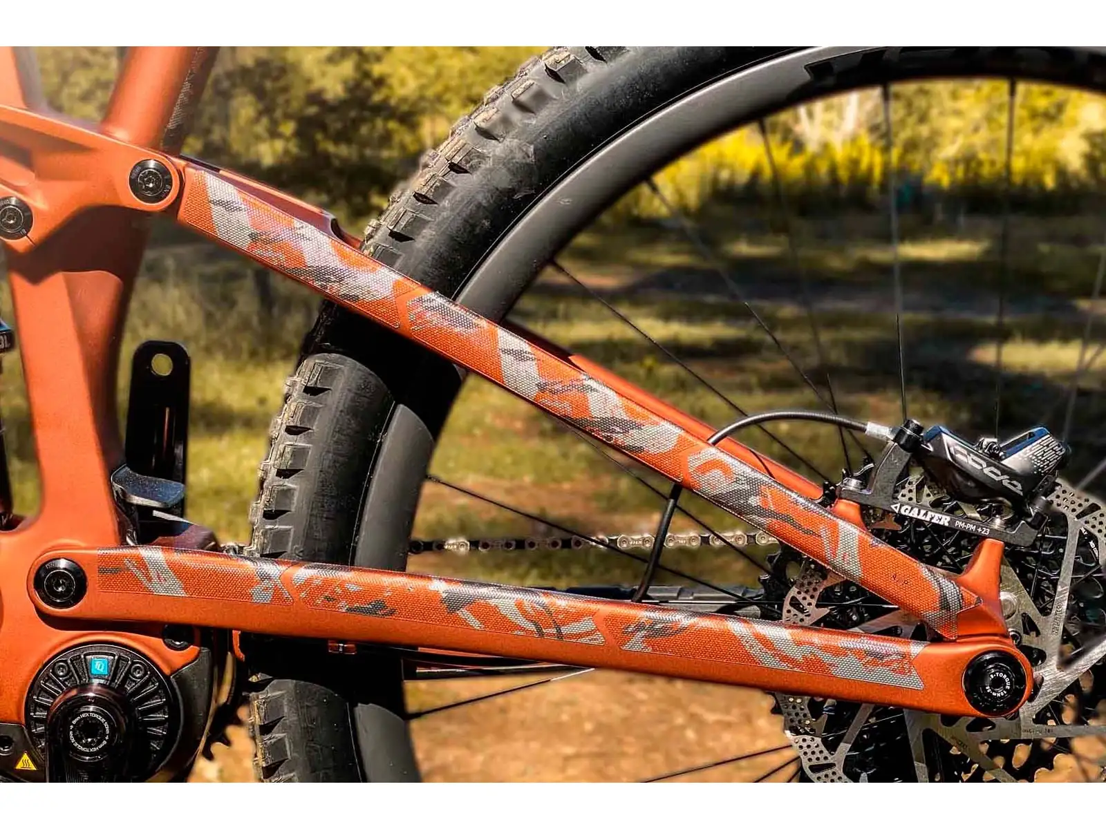 All Mountain Style frame protection stickers Extra RedBull Rampage Grey