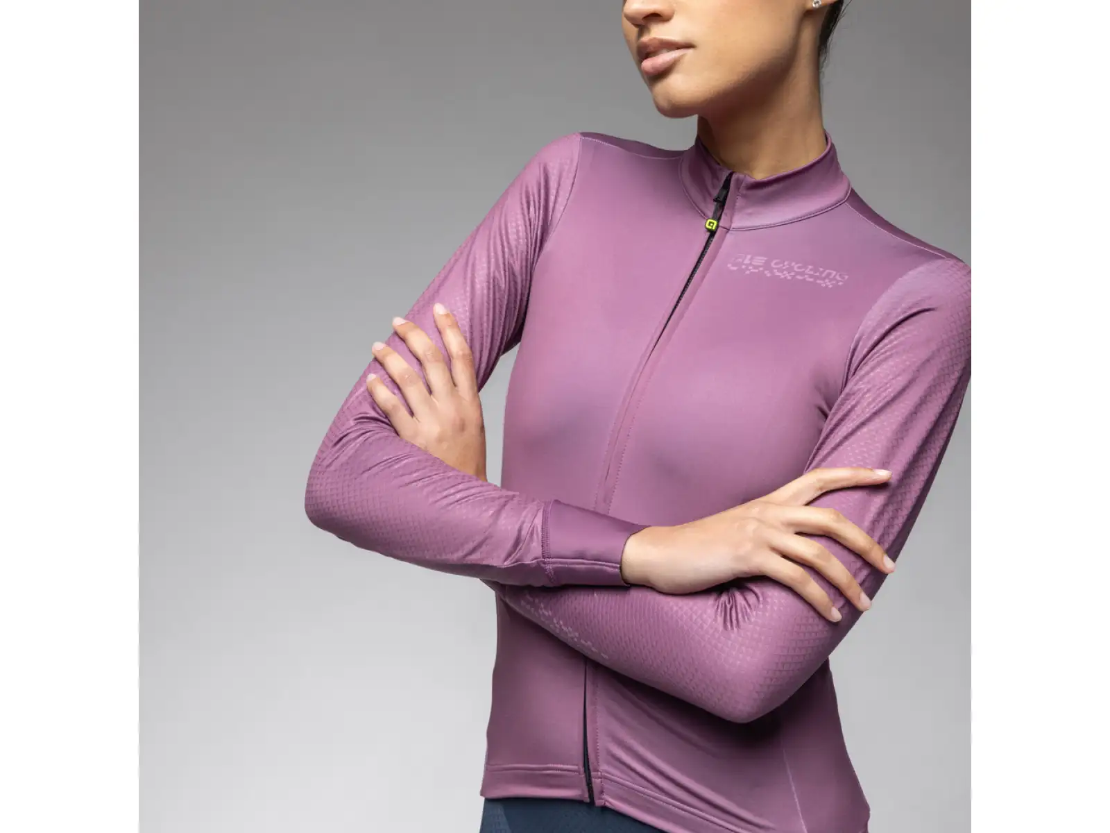 Alé PR-E Follow Me women's insulated jersey long sleeve Mauve