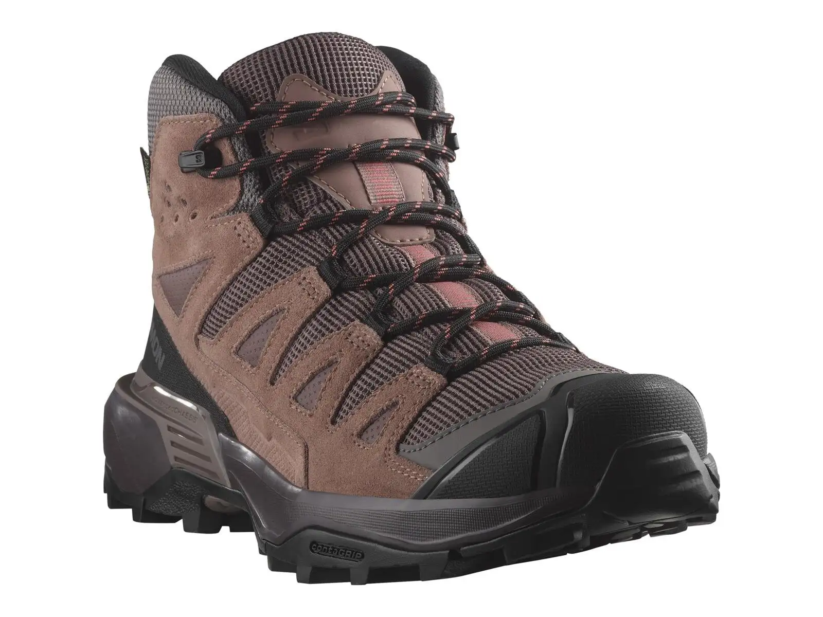 Salomon X Ultra 360 LTR MID GTX women's hiking shoes Peppercorn/Cognac/Hot Coral