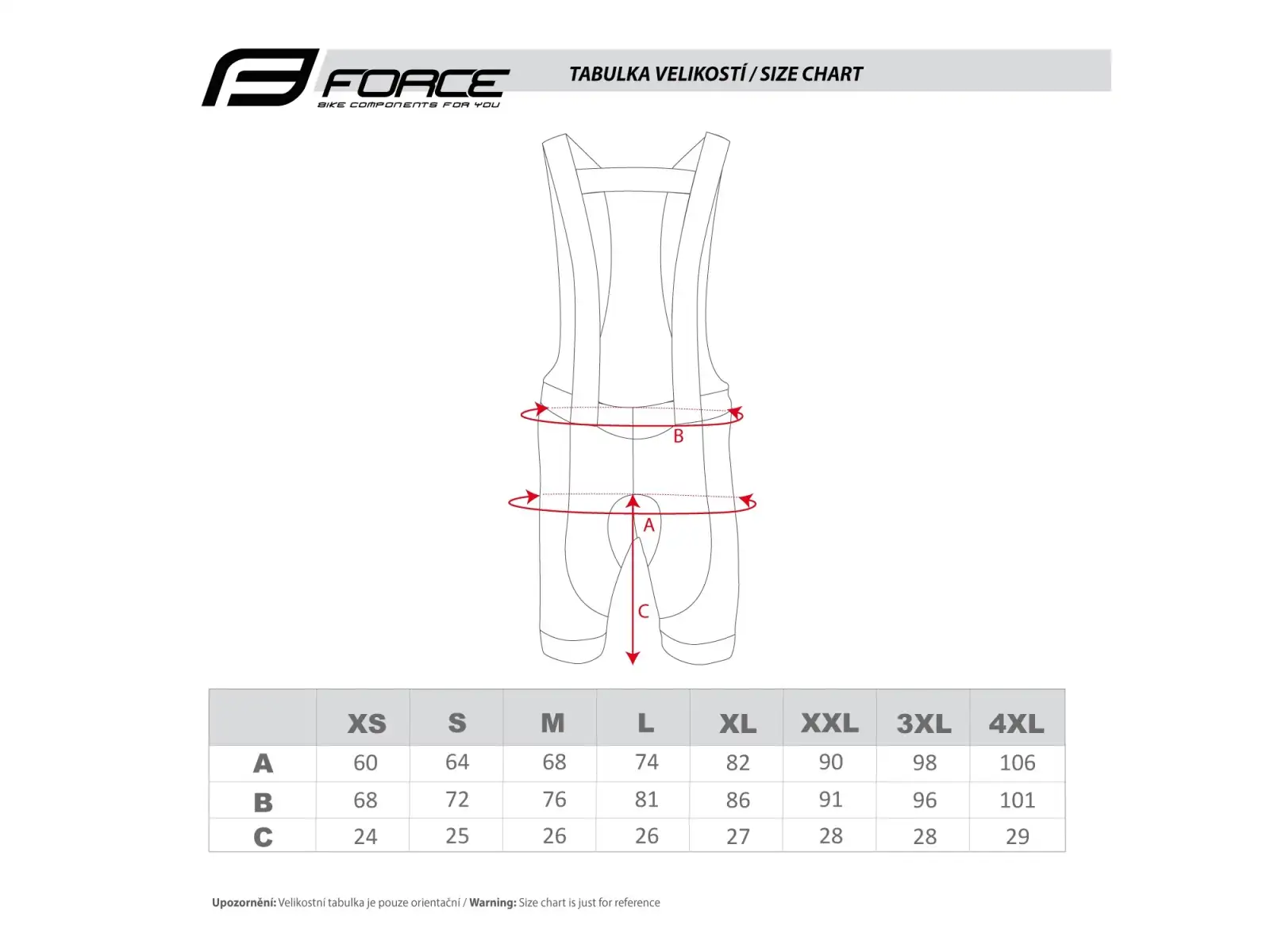 Force Team Pro men's bib shorts with pad black/grey