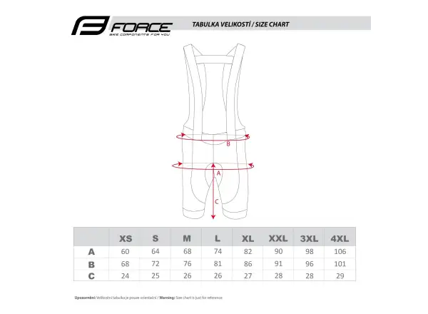 Force Team Pro men's bib shorts with pad black/grey