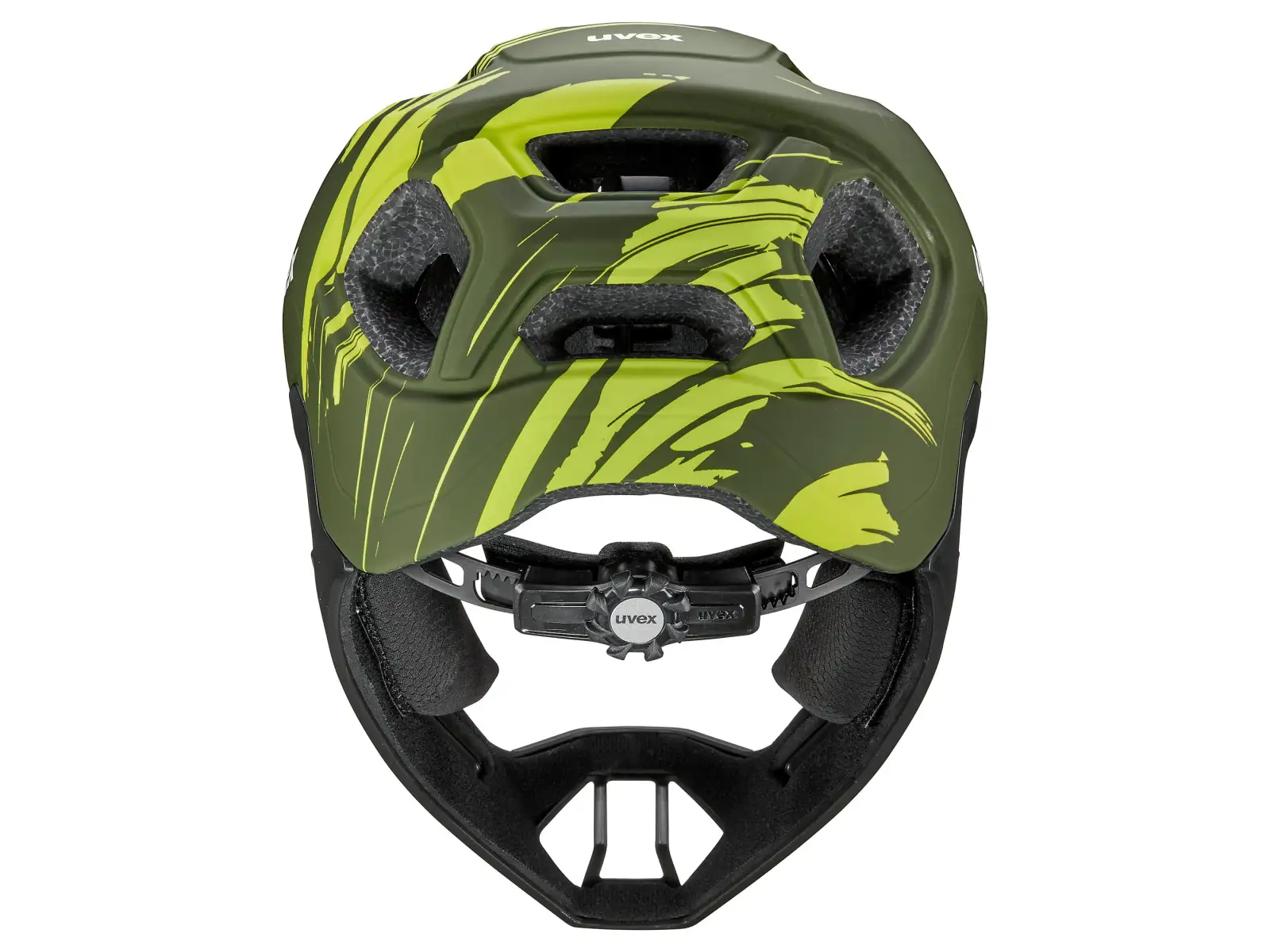 Uvex React JR Fullface MTB helmet Dark olive matt