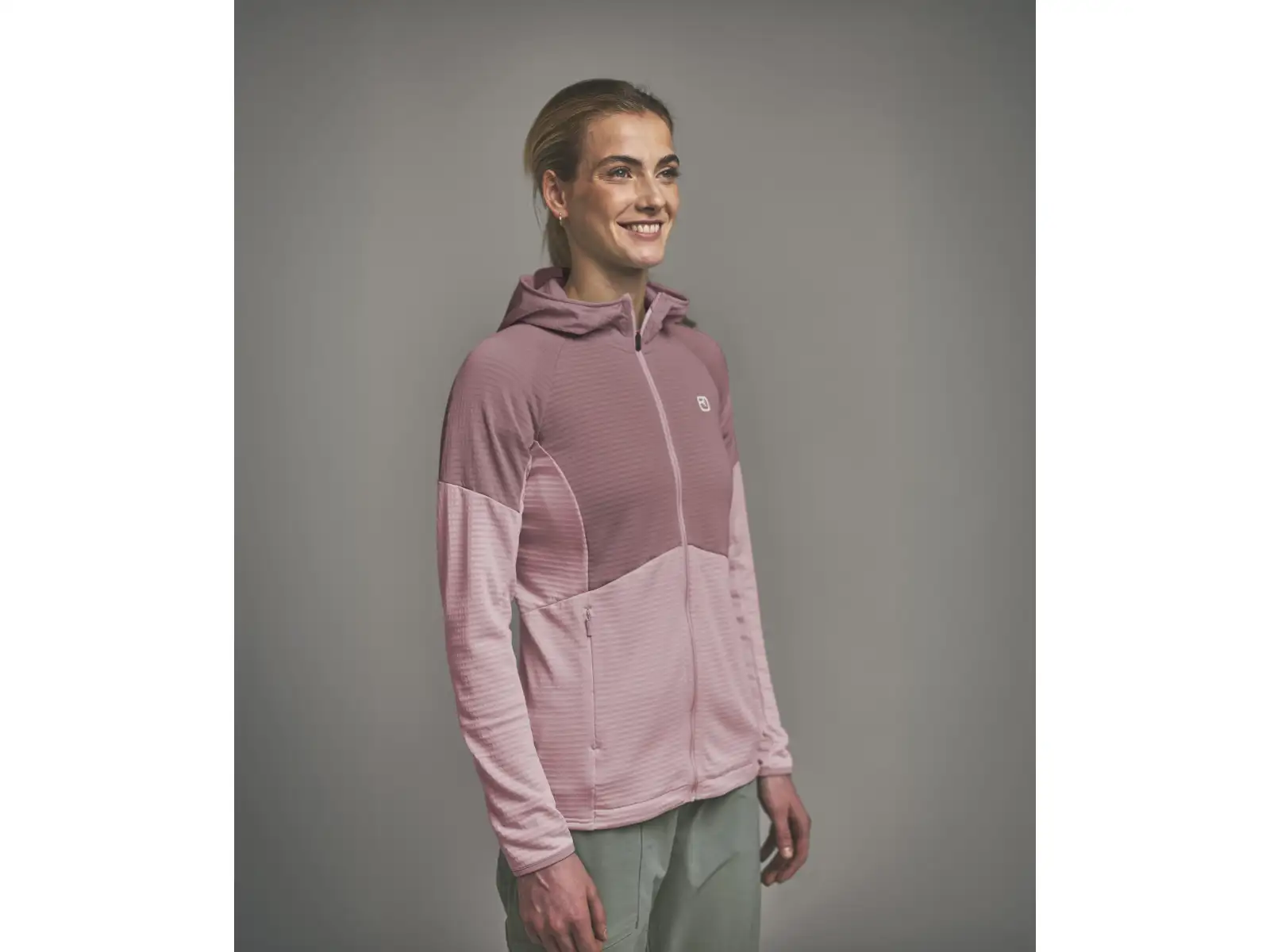 Ortovox Fleece Light Grid Hoody women's sweatshirt Dawn Rose