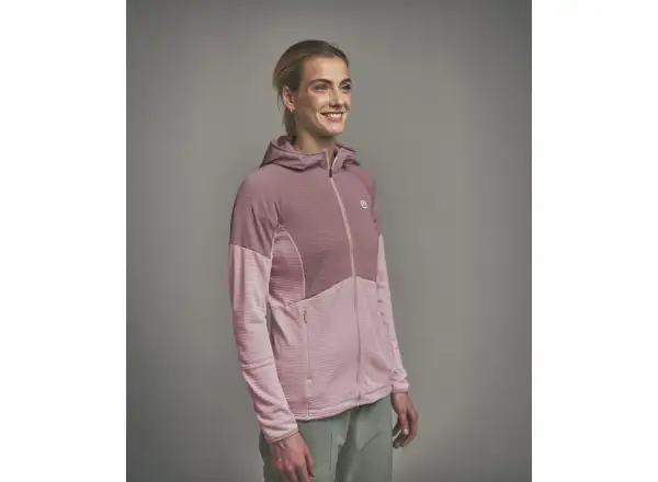 Ortovox Fleece Light Grid Hoody women's sweatshirt Dawn Rose