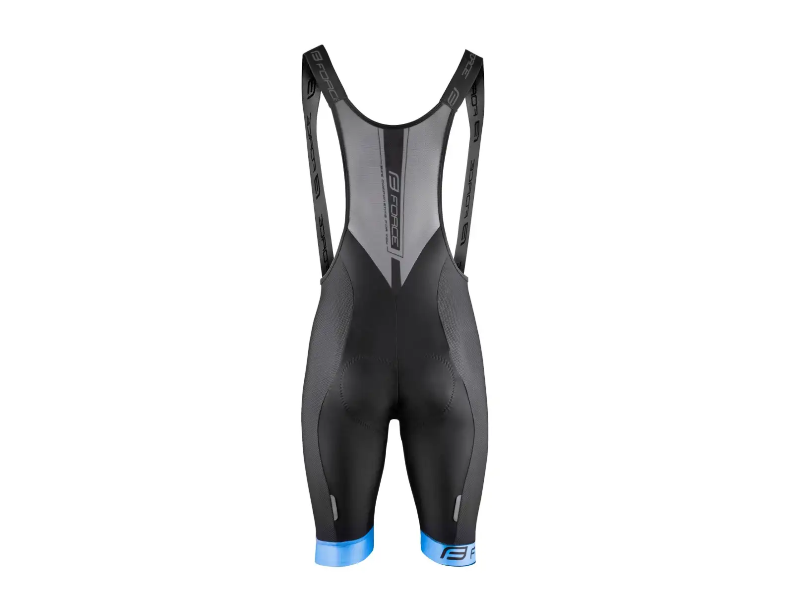 Force B51 men's bib shorts with pad black/blue