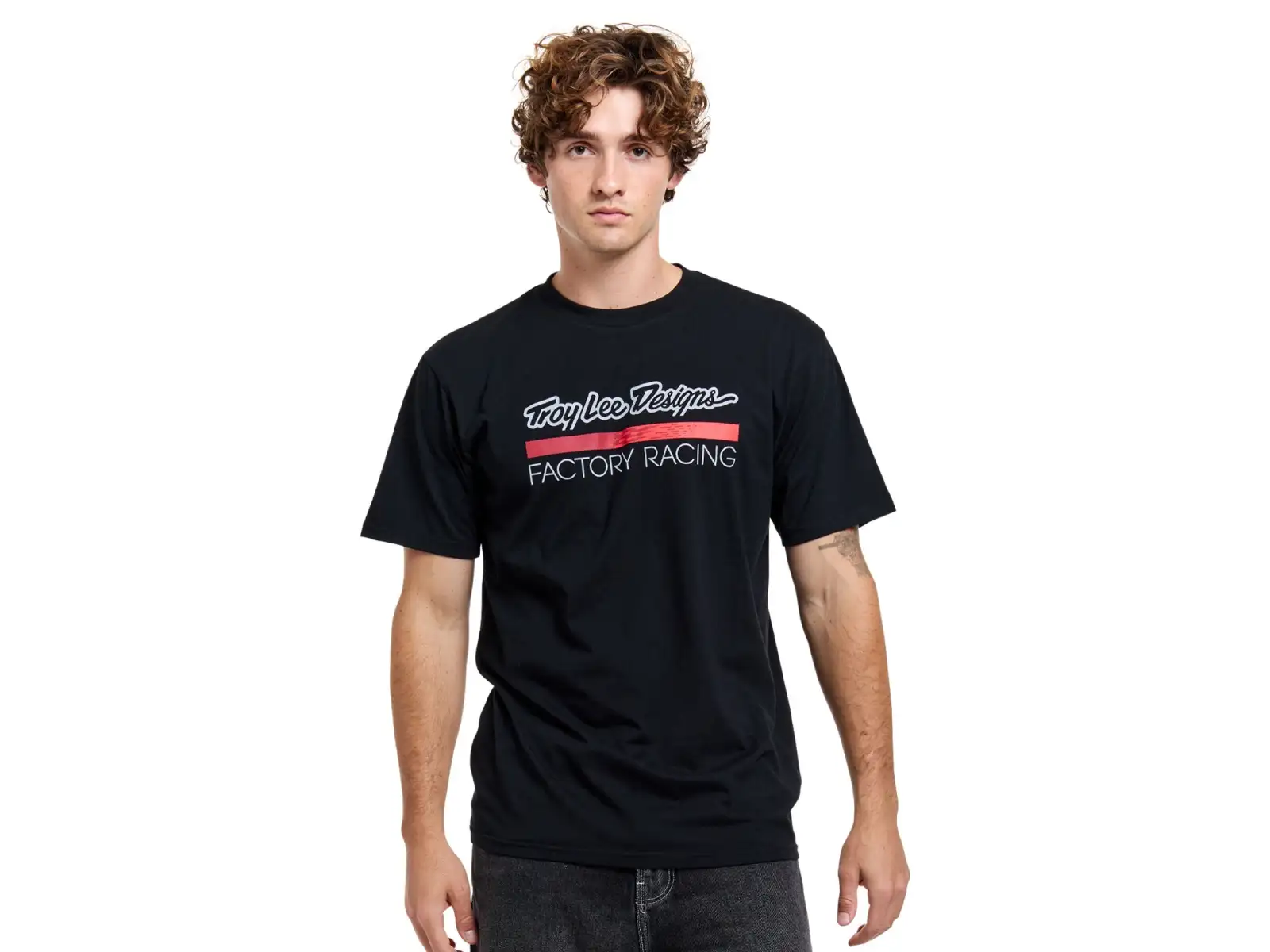 Troy Lee Designs Factory Racing men's short sleeve T-shirt Black/Red