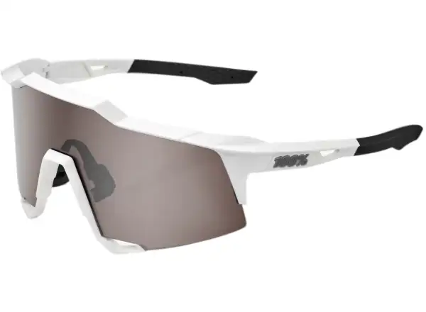 100% Speedcraft goggles Matte White/HiPER Silver Mirror