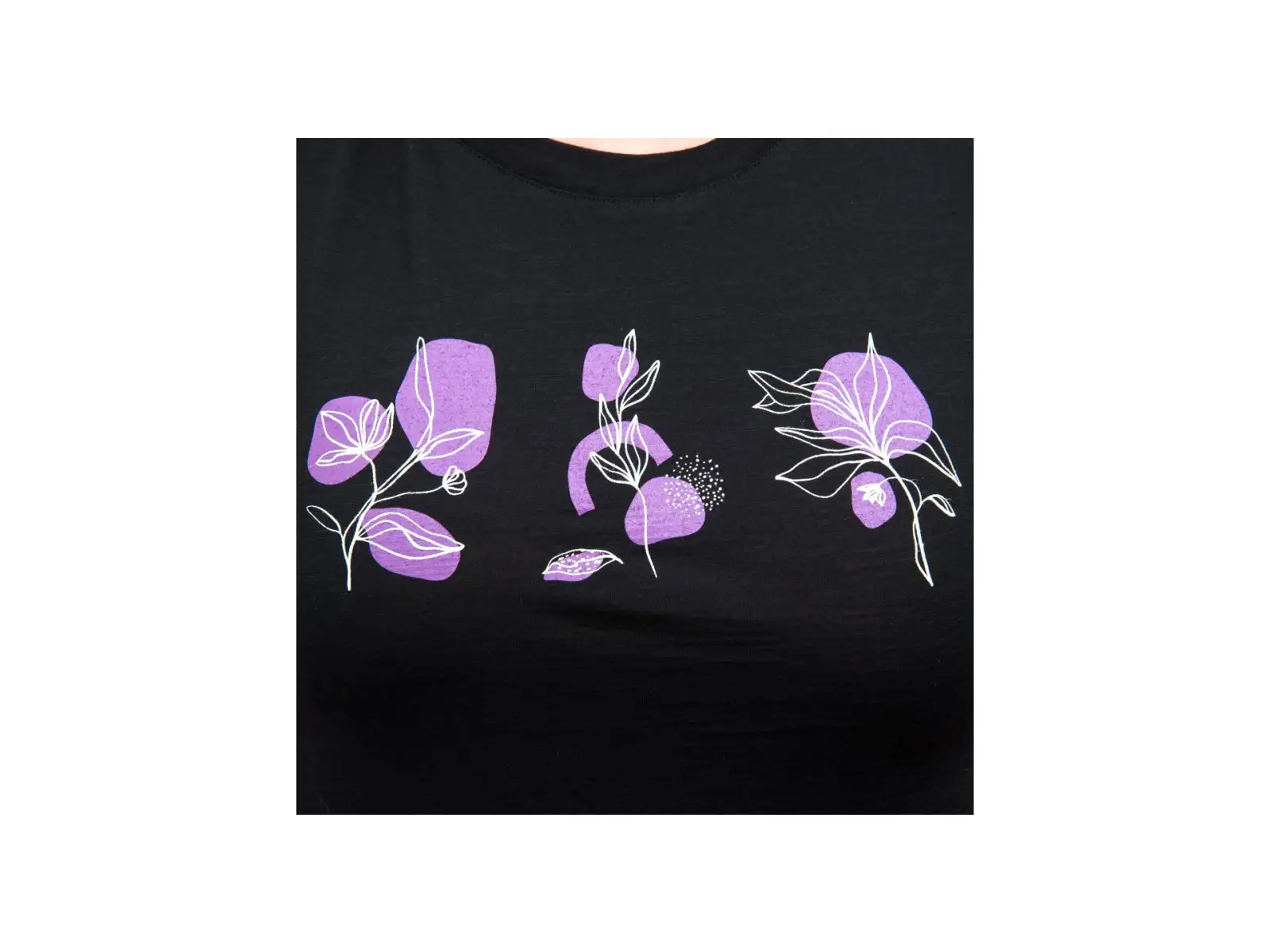 Sensor Merino Air Bloom women's t-shirt short sleeve black