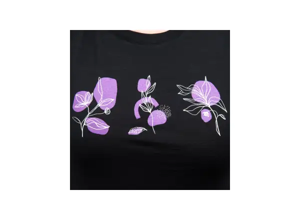 Sensor Merino Air Bloom women's t-shirt short sleeve black