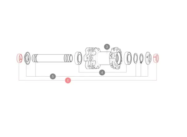 Mavic MTB set of front hub end caps from 2019 (LV2372500)