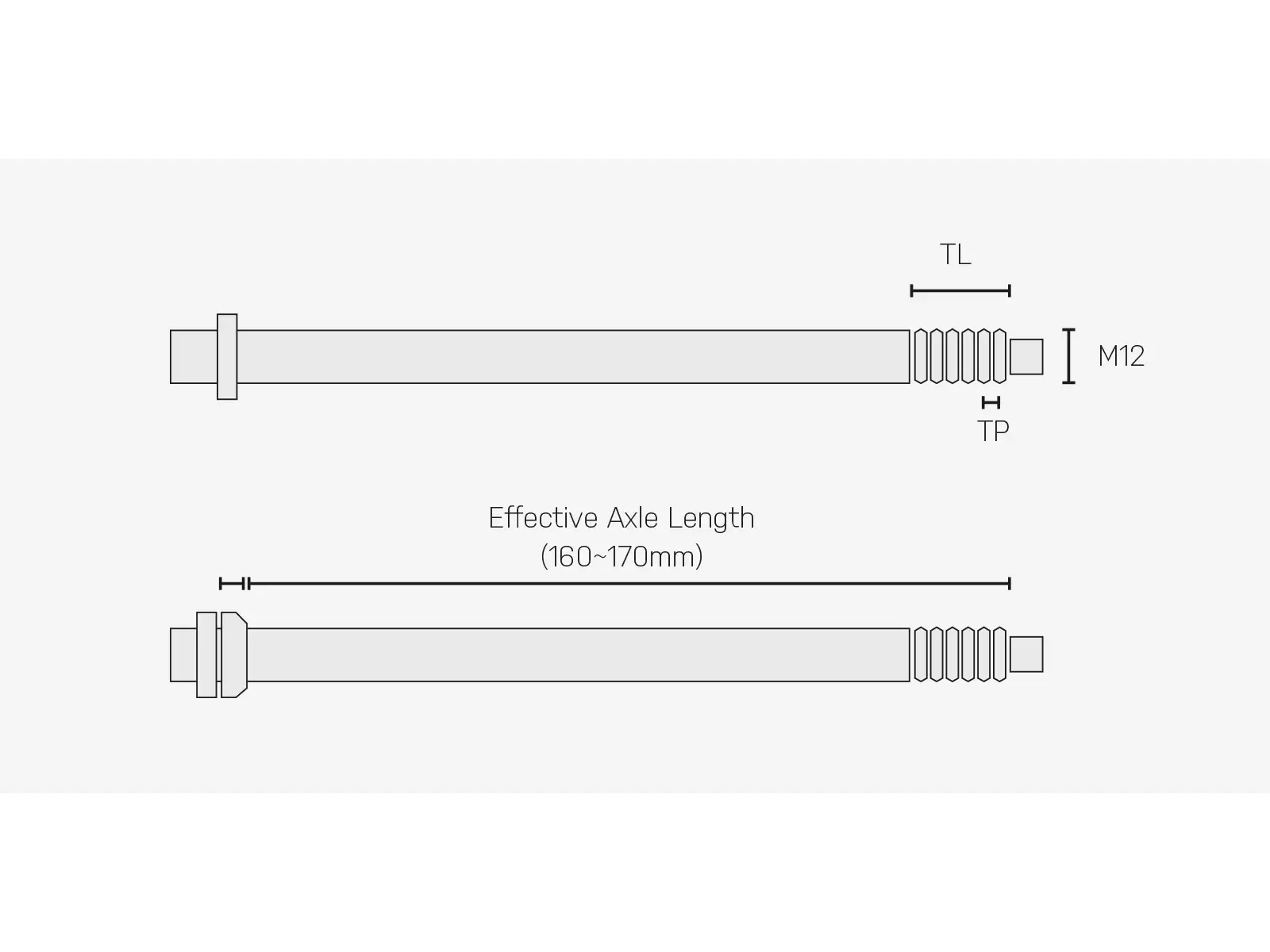 Topeak axle for rack Zi:RAK Thru- for SRAM UDH