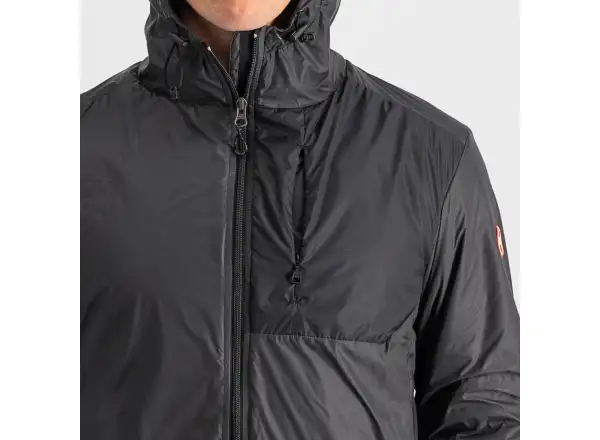 Castelli Riscalda Puffy men's jacket dark gray/electric lime