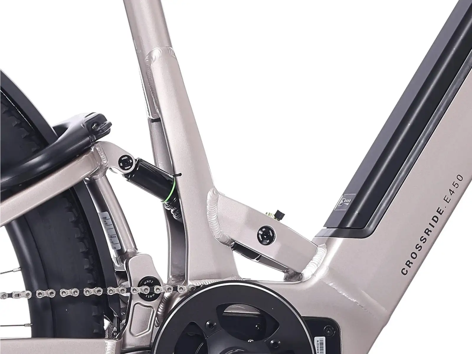 Rock Machine Crossride e450 FS low-entry full suspension e-bike Sand Grey/Black