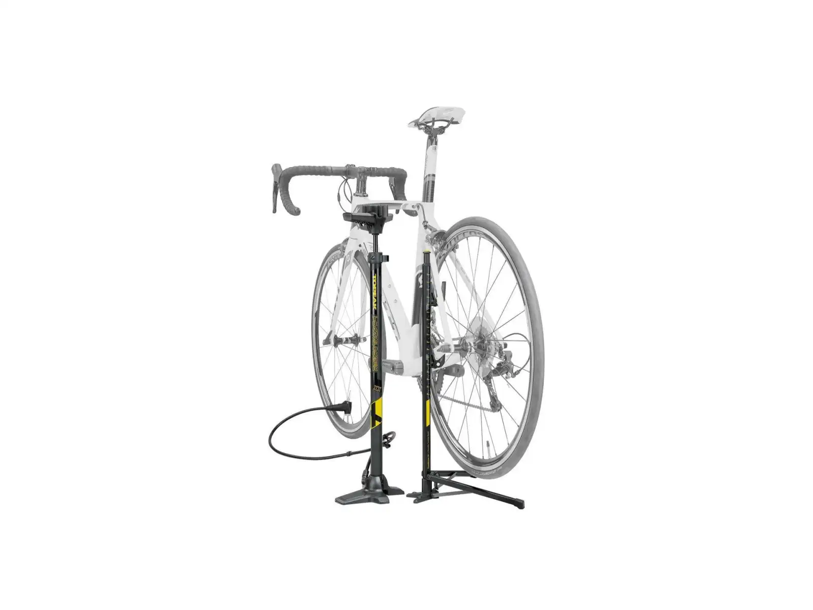 Topeak Transformer XX floor pump with stand, workshop pump and stand