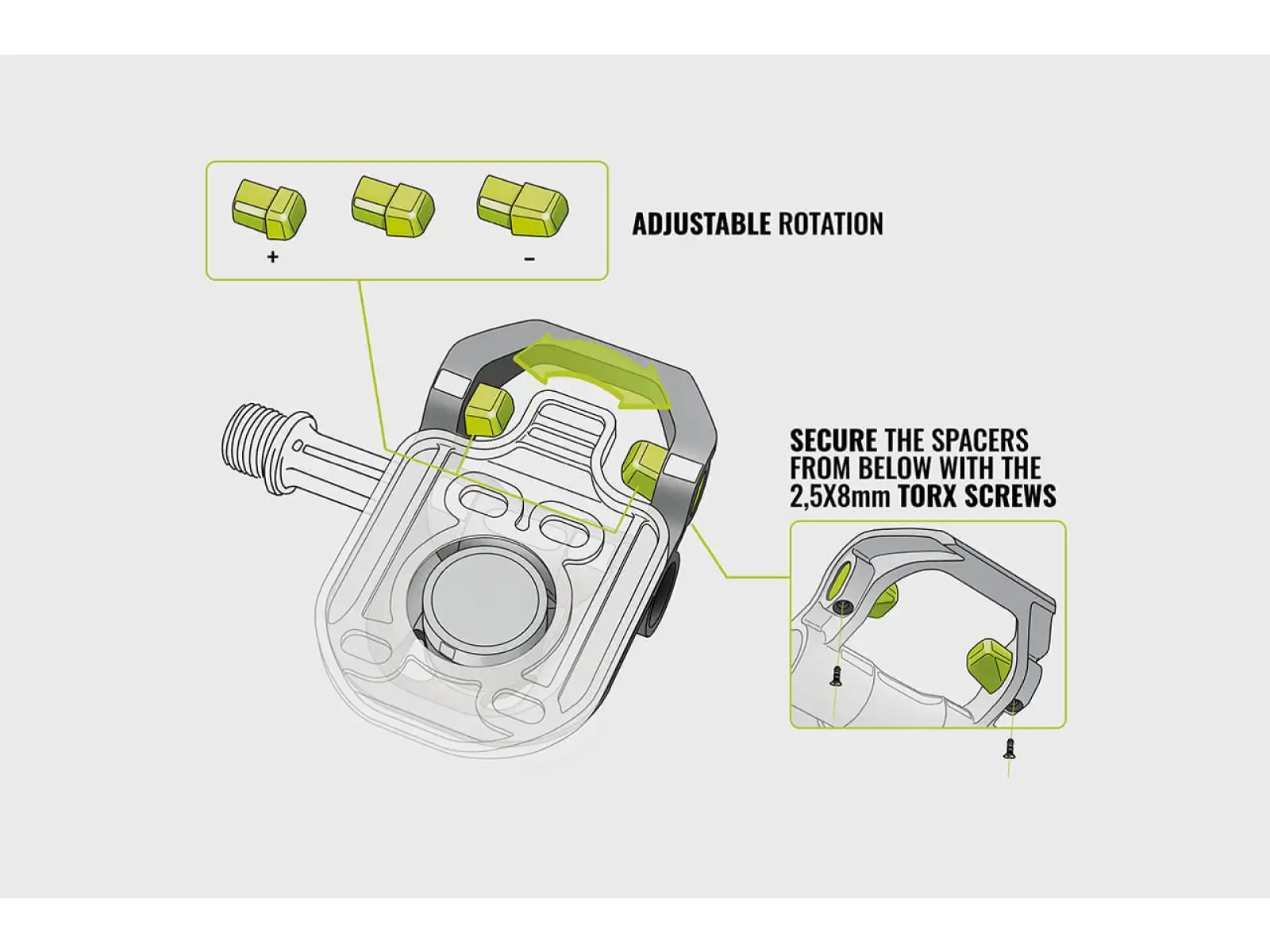Magped Road2 magnetic pedals with steel axle black