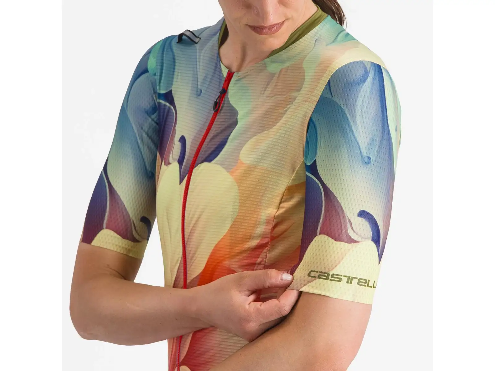 Castelli Unlimited Pro women's jersey short sleeve Multicolor Green