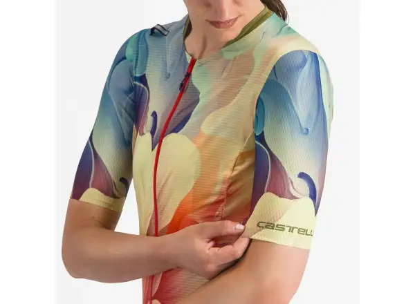 Castelli Unlimited Pro women's jersey short sleeve Multicolor Green