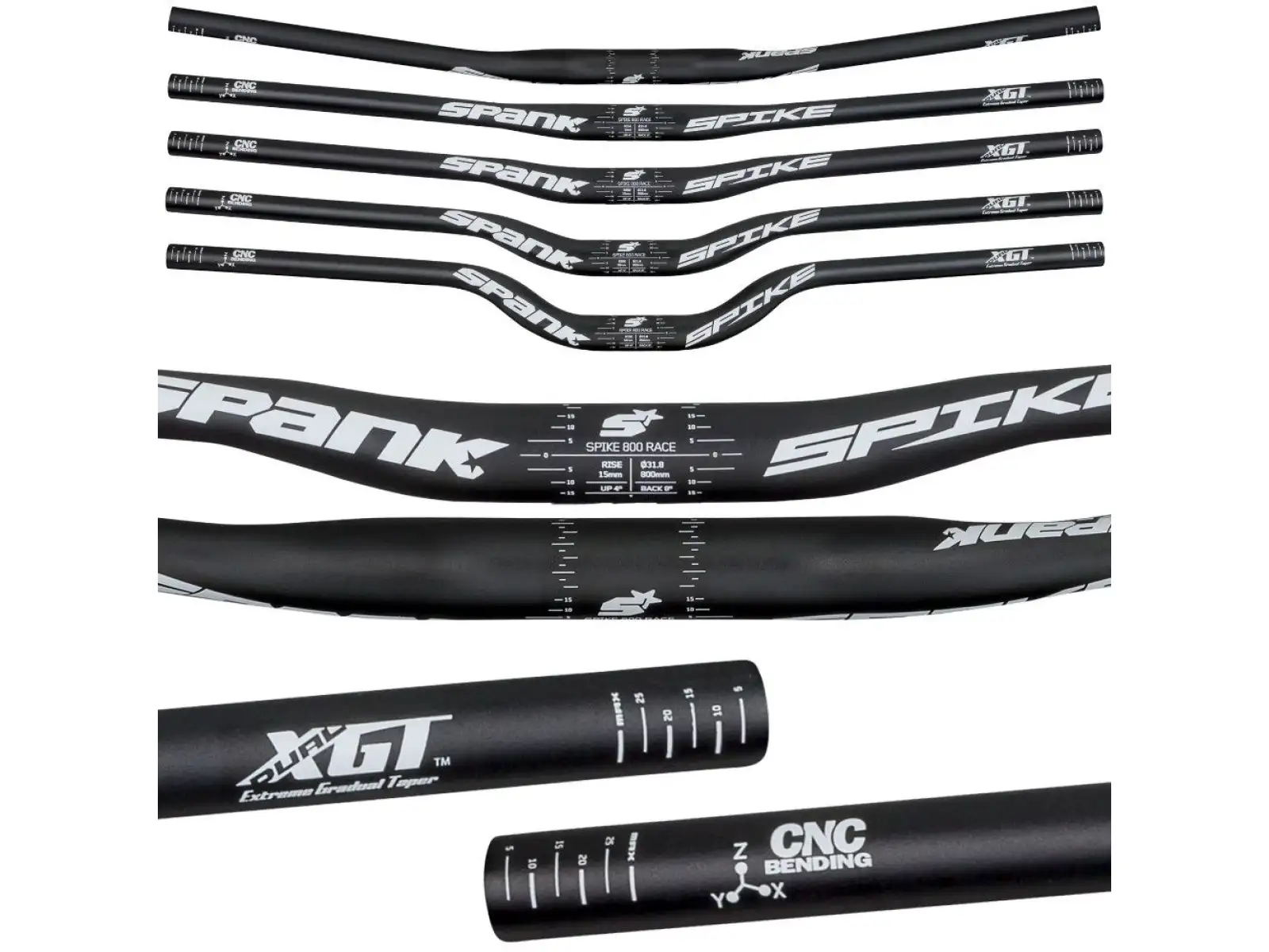 Spank SPIKE 800 Vibrocore handlebars 30R Black White