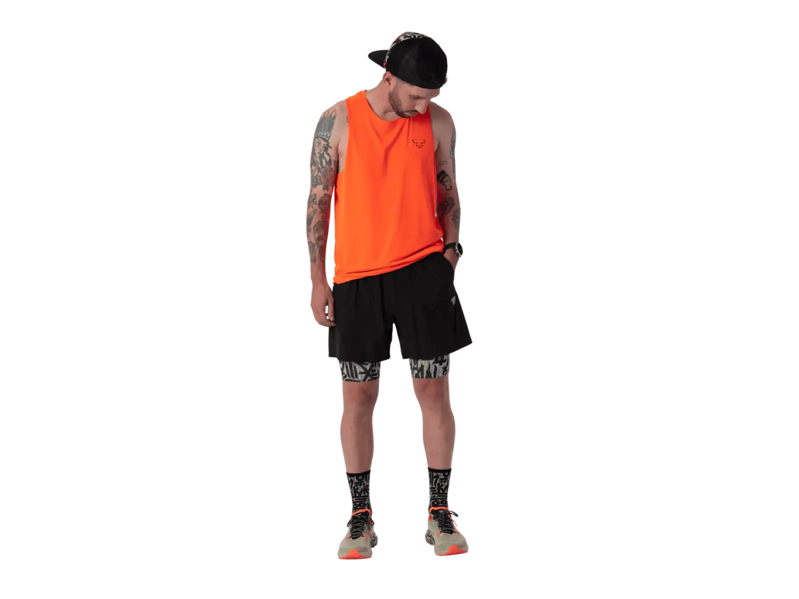Dynafit Trail 2in1 men's running shorts Black Out/Overcast