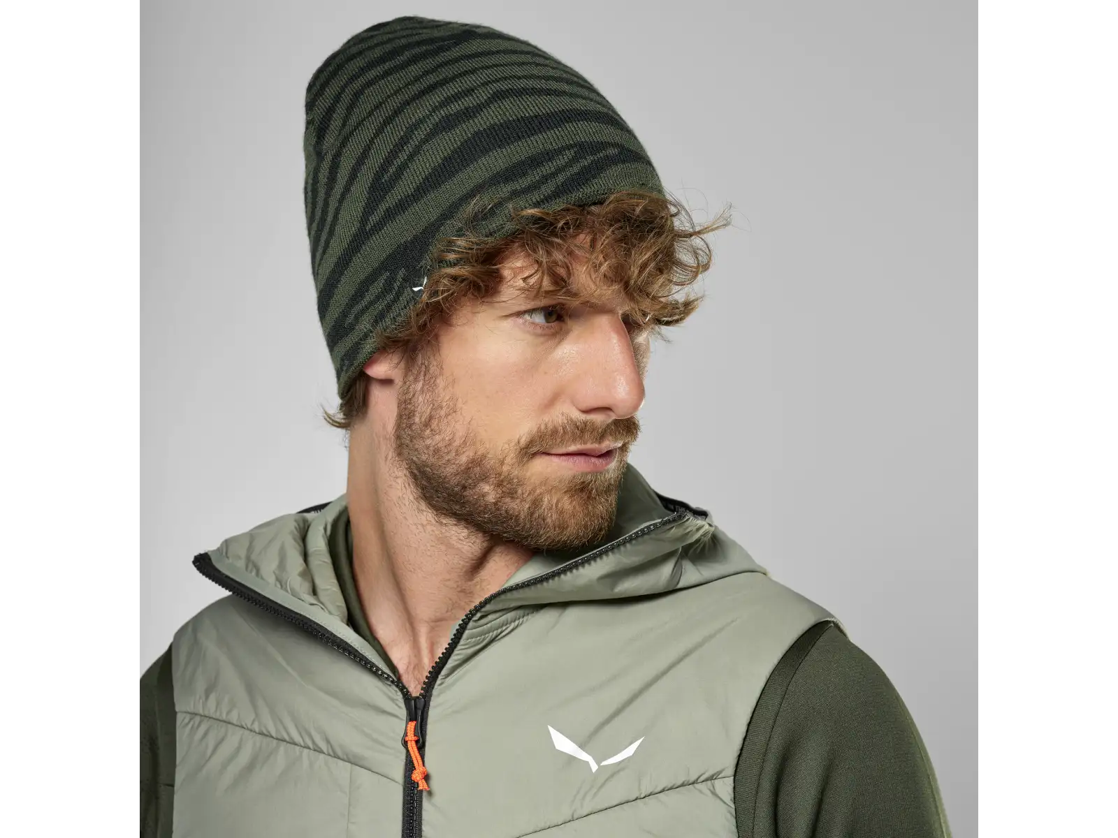 Salewa Sella Alpine Merino Crevasse hat Dark Olive